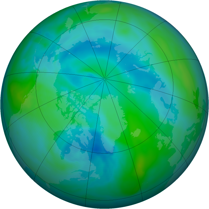 Arctic ozone map for 02 September 2005